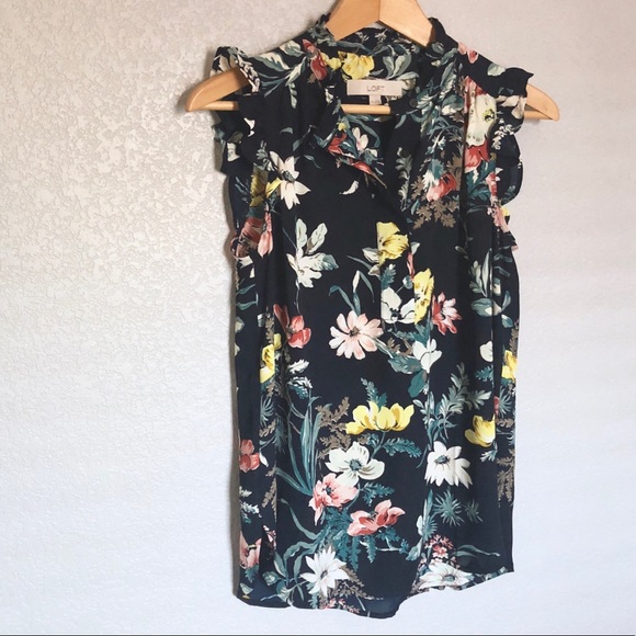 DAR NAVY FLORAL BLOUSE - Picture 2 of 4